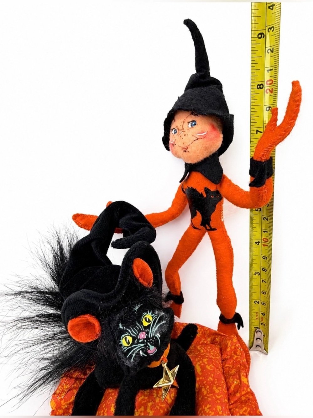 Annalee Moonlight Witch Cat & Halloween Elf Set Vintage 2003 & 2009 - Picture 12 of 12